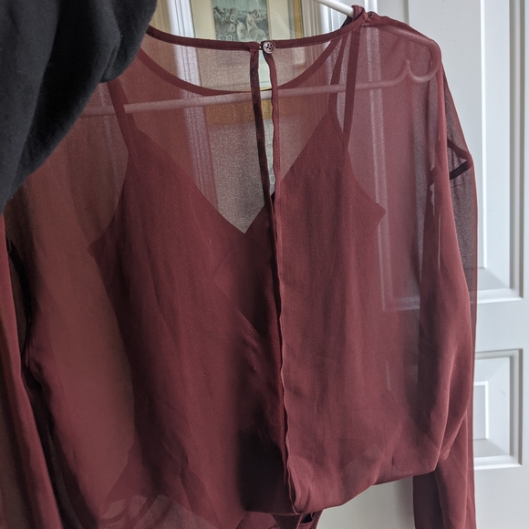 Burgundy Talmot bodysuit - Picture 2 of 3